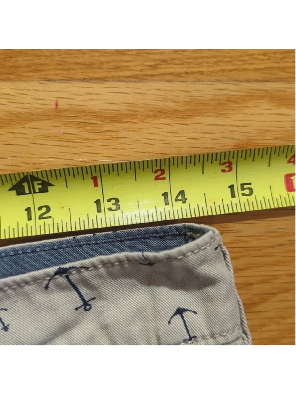 Nautica Boys Chino Shorts Size 14 Anchor Print
